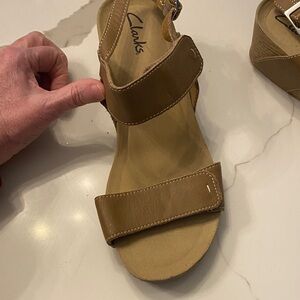 Clarks Brown Leather Sandals